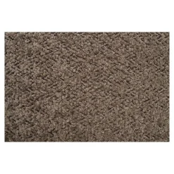 Puf med opbevaring 45x36 cm brun boucle effekt og naturfarvede ben brun