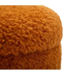 Pufsæt med opbevaring, brunt teddystof, 2 dele