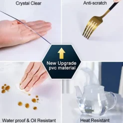 PVC Skrivebordsbeskyttelse - Mange størrelser tyk gennemsigtig plastikbeskyttelse bord, rektangulære sengeborde, kontor- og computerborde, A80*140cm | Fyndiq