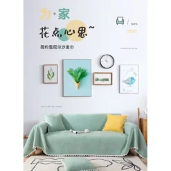 Rajput sengetæppe, tæppe lavet af 100% bomuld, 180 x 200 cm, sofatæppe/sofatæppe i ribbet look/pudebetræk green 180*200cm