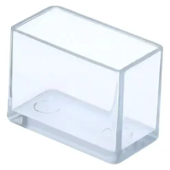 Rektangulære ridsefaste PVC stolben hætter 15x30mm (1,5x3,0cm) Klar 12 stk