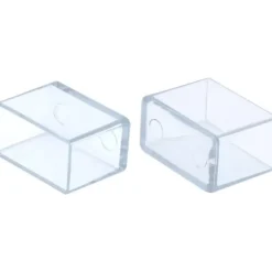 Rektangulære ridsefaste PVC stolben hætter 15x30mm (1,5x3,0cm) Klar 12 stk
