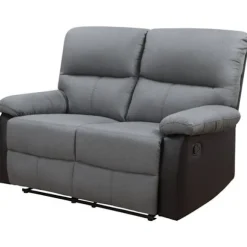 Relax sofa "Lincoln" - 147 x 89 x 103 cm - 2 pladser - Sort / Mørkegrå Svart/Mörkgrå