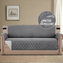 Rl Vandtæt Sofa Betræk Quiltet Sofa Beskytter Sofa Betræk Til 2 Pude Sofa Vandafvisende Grå Sofa