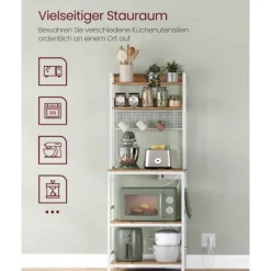 Rootz 5 etagers kagerol - Valnød Brun-Hvid - Spånpladestål - Opbevaringsorganer - Robust konstruktion - Nem montering - 40cm x 60cm x 170cm