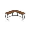 Rootz 2 Hjørneskrivebord - Arbejdsbord - Kontorbord - Skriveborde - Brun/Grå - Sort - 149 x 149 x 75 cm