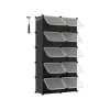 Rootz 10 rum sort opbevaringshylde - Organiseringsstativ - Plastikhylder - ABS-plastik - Stålramme - 32cm x 165cm x 125cm