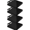 Rootz 4 -Set flydende væghylde - vægplade - Træhylde - Fugtbestandig - sort - 25 cm x 22,9 cm x 3,8 cm