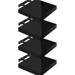 Rootz 4 -Set flydende væghylde - vægplade - Træhylde - Fugtbestandig - sort - 25 cm x 22,9 cm x 3,8 cm