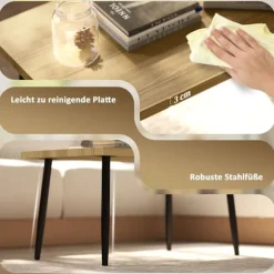 Rootz 2 -sæt sofabord - sidebord - fleksibilitetsbord - moderne design - 90x50x45cm (stor), 40x40x50cm (lille)