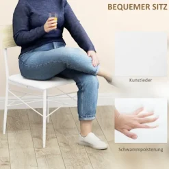 Rootz 4 -stykke spisebordssæt - køkkenbord - spisestue sæt - polstret komfort - 110W x 70d x 75H cm tabel, 40W x 50d x 80H cm stole