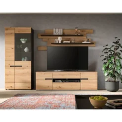 Rootz 3 -stykke Stue Set - Display Cabinet - Lowboard - Wall Shelf - Space -Saving - Artisan Replica 280x190x44 cm