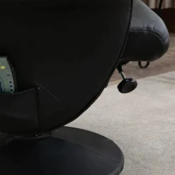 Rootz Afslapningsstol - Massagestol - Hvilestol - Ergonomisk stol - Afslapningsstol med fodskammel - Opbevaringsplads Hvilefunktion - TV-stol med mass | Fyndiq