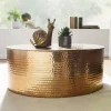 Rootz Aluminium Sofabord - Sidebord - Guld - 75 x 31 x 75 cm