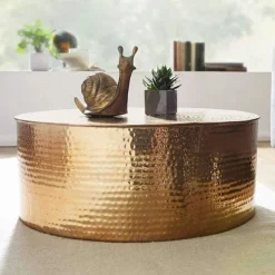 Rootz Aluminium Sofabord - Sidebord - Guld - 75 x 31 x 75 cm