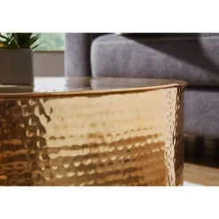 Rootz Aluminium Sofabord - Sidebord - Guld - 75 x 31 x 75 cm