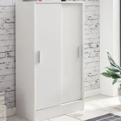 Rootz arkivskab træ 60 x 107,5 x 28,5 cm hvid - Design multifunktionsskab - Kontorskab Moderne - Kommode Hallmøbler - Skænk entre kommode - Lille opbe | Fyndiq