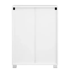 Rootz Badeværelsesskab - Hvid opbevaringsenhed - MDF-døre - Spånpladekrop - Justerbar hylde - Tippesikring - 60 cm x 30 cm x 80 cm