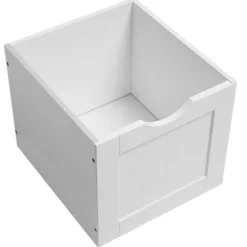 Rootz Badeværelsesskab - Opbevaringsorganisator - Skab - MDF - rodfri løsning - Alsidig brug - Hvid - 60 cm x 30 cm x 81 cm