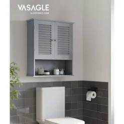 Rootz Badeværelsesskab - Opbevaringsenhed - Organizer - MDF-konstruktion - Mystical Grey - 30cm x 30cm x 82cm - Letvægts - Robust - Nem montering