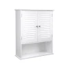 Rootz badeværelsesskab - Opbevaringsskab - Hygiejneorganisering - Hvid MDF - 60 cm x 20 cm x 70 cm - Åbent rum - Justerbar hylde - Forkromede knopper | Fyndiq