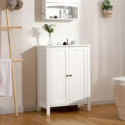 Rootz Badeværelsesskab - Opbevaringsenhed - Organizer - MDF-plade - Hvid - 60 cm x 80 cm x 30 cm - 87 cm x 36 cm x 19 cm - 12,4 kg - 1 x tilbehørstask | Fyndiq