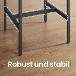 Rootz Bar Table Set - Spisebord - Højt øverste bord - Rumbesparende design - 60 cm x 60 cm x 90 cm, afføring 30 cm x 40 cm x 65 cm