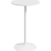 Rootz Barbord - Bord til 2 personer - Moderne design - Rundt bord - Pulverlakeret stål - Hvid - 60 x 60 x 102 cm