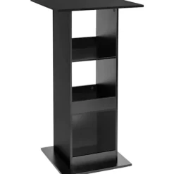 Rootz Barbord med hylder - Spisebord - Opbevaringsskab - Pladsbesparende - Massivt træmateriale - 60cm x 60cm x 112cm - Lys Eg + Hvid