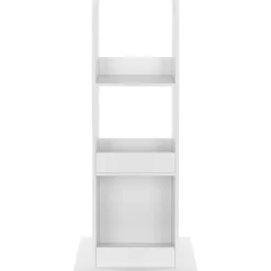 Rootz barbord med opbevaringshylder - højkvalitets træ multifunktionelt højt firkantet bord - vandafvisende og ridsefast - 60 cm x 60 cm x 112 cm