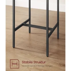 Rootz barbordssæt - Greige broget blæk, sort - spånpladestål - bistrostole - Høj belastningskapacitet - 60 cm x 60 cm x 90 cm