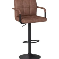 Rootz Barstol - Bordskammel - Justerbar barstol - Kunstlæder - Metalstel - Ergonomisk design - Holdbar - Stilfuld - 51 cm x 37 cm Sæde, 90 cm - 112 cm | Fyndiq