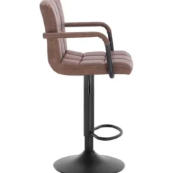Rootz Barstol - Bordskammel - Justerbar barstol - Kunstlæder - Metalstel - Ergonomisk design - Holdbar - Stilfuld - 51 cm x 37 cm Sæde, 90 cm - 112 cm | Fyndiq