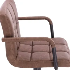 Rootz Barstol - Bordskammel - Justerbar barstol - Kunstlæder - Metalstel - Ergonomisk design - Holdbar - Stilfuld - 51 cm x 37 cm Sæde, 90 cm - 112 cm | Fyndiq