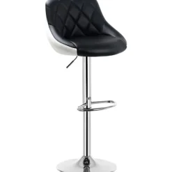 Rootz Barstol - Bordskammel - Justerbar barstol - Komfortabelt kunstlæder - Nem montering - Robust kromramme - 38cm x 35cm x 84-106cm Justerbar højde | Fyndiq
