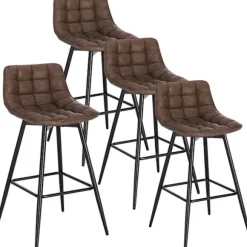 Rootz barstol - Designer barstol, bordskammel - kunstlæder, metalben - komfortable og ergonomiske, robuste og holdbare, alsidige og stilfulde - sædehø | Fyndiq