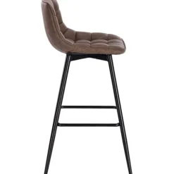 Rootz barstol - Designer barstol, bordskammel - kunstlæder, metalben - komfortable og ergonomiske, robuste og holdbare, alsidige og stilfulde - sædehø | Fyndiq