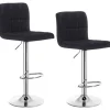 Rootz Barstol - Justerbar barstol - Ergonomisk bordskammel - Holdbart hørsæde - Metalstel - Gulvbeskyttelse - 92cm-114cm x 44cm x 38cm