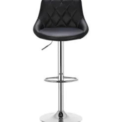 Rootz Barstol - Justerbar bordstol - Drejelig barstol - Komfortabel, ergonomisk, nem montering - Forkromet stål, imiteret læder - 38cm x 35cm, 84cm-10 | Fyndiq