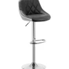 Rootz barstol - Justerbar bordstol - Drejelig barstol - Komfortabel, stilfuld, holdbar - Forkromet stål - 38cm x 35cm, Højde 84cm-106cm Justerbar