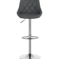 Rootz barstol - Justerbar bordstol - Drejelig barstol - Komfortabel, stilfuld, holdbar - Forkromet stål - 38cm x 35cm, Højde 84cm-106cm Justerbar