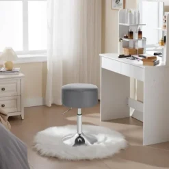 Rootz Barstol drejestol - Roterende skammel - Justerbar højde - Kunstlæder - 33,5 cm - 52-67 cm - 38,5 cm - 120 kg belastning - Nem montering