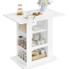 Rootz Bart -bord med opbevaring - Højt bord - Counter Table - Robust & Scratch -resistente - 105 cm x 94 cm x 68 cm - Hvid