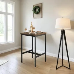 Rootz Bartisch Kitchen Table - Standing Table - Gathering Table - Vintage Style - Rumbesparende design - 60 x 60 x 92 cm