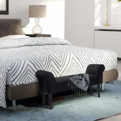 Rootz BedBench - Sort - Konstrueret træ, skum - 40,15 cm x 12,2 cm x 20,07 cm