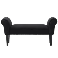 Rootz BedBench - Sort - Konstrueret træ, skum - 40,15 cm x 12,2 cm x 20,07 cm