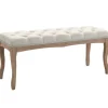 Rootz bænk - polstret bænk - brystbænk - skobænk - vintage sengebænk - beige - 110 x 40 x 48 cm
