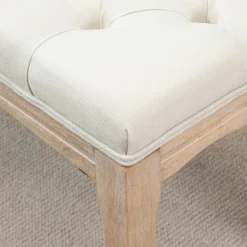 Rootz bænk - polstret bænk - brystbænk - skobænk - vintage sengebænk - beige - 110 x 40 x 48 cm