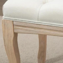Rootz bænk - polstret bænk - brystbænk - skobænk - vintage sengebænk - beige - 110 x 40 x 48 cm