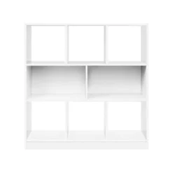 Rootz Bogreol - Bogreol - 8 Rum Bogreol - Moderne reol - Reol - Åben reol - Høj reol - Hjørne reol - Bogreol Organizer - Hvid - 97,5 x 100 x 30 cm